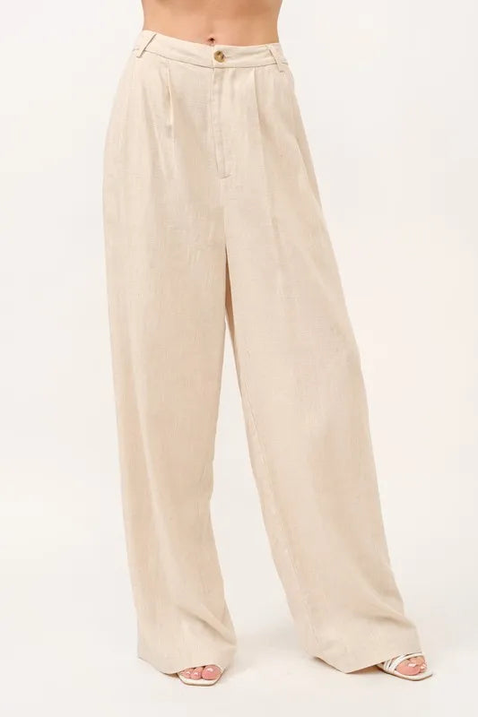 Joelle Linen Trousers styled for Avrienne