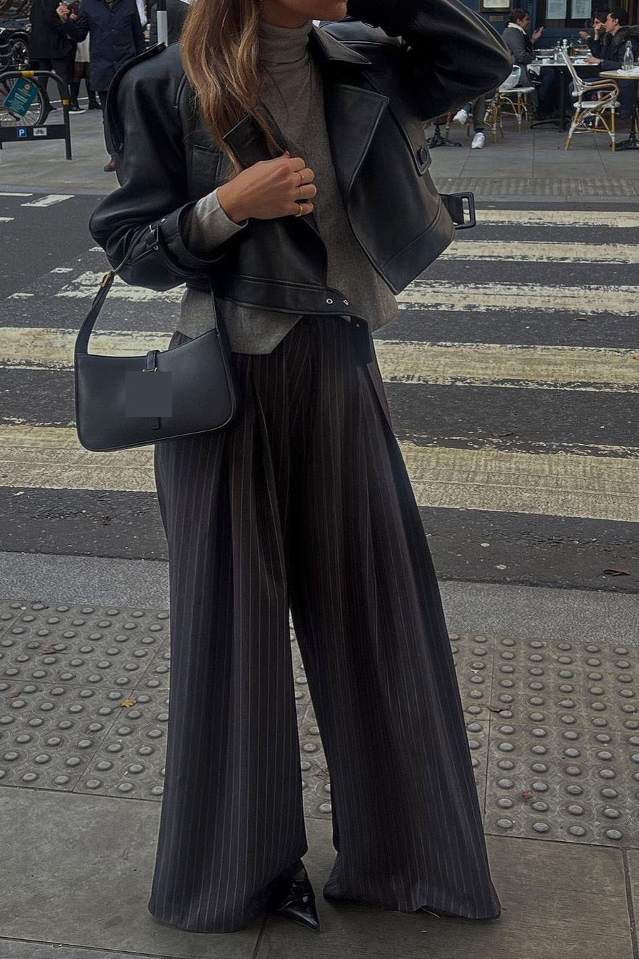 Chic Stripe High Waist Wide Leg Pants image 3