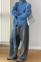 Soft Knit Zipper Cardigan image 3