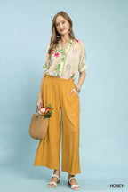 Vienne Linen Trousers detail view styled for Avrienne