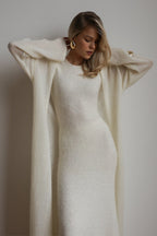 Knit Cardigan Sleeveless Dress Two Piece Set image 4