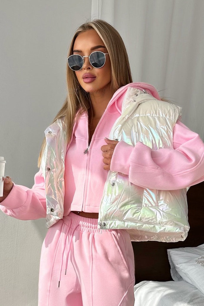 Sleeveless Laser Quilted Puffer Jacket image 2