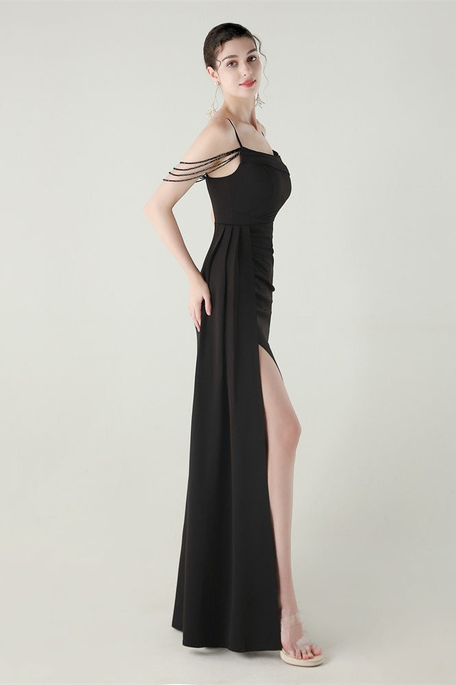 Satin Spaghetti Strap Mermaid Party Dress image 15