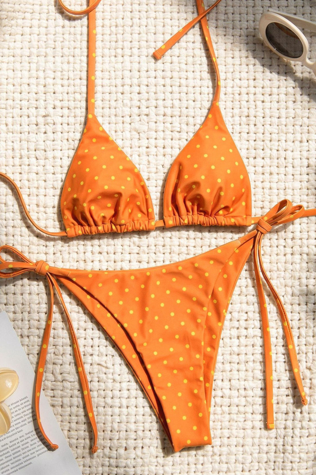 Vintage Polka Dot Tie Sexy Bikini Set image 12