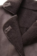 Faux Shearling Collared Casual Coat image 6