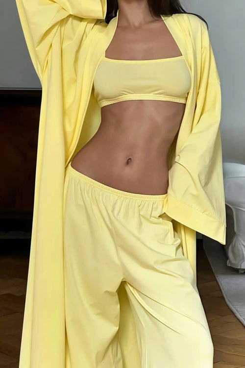 Casual Strapless Wide Leg Three Piece Set image 2