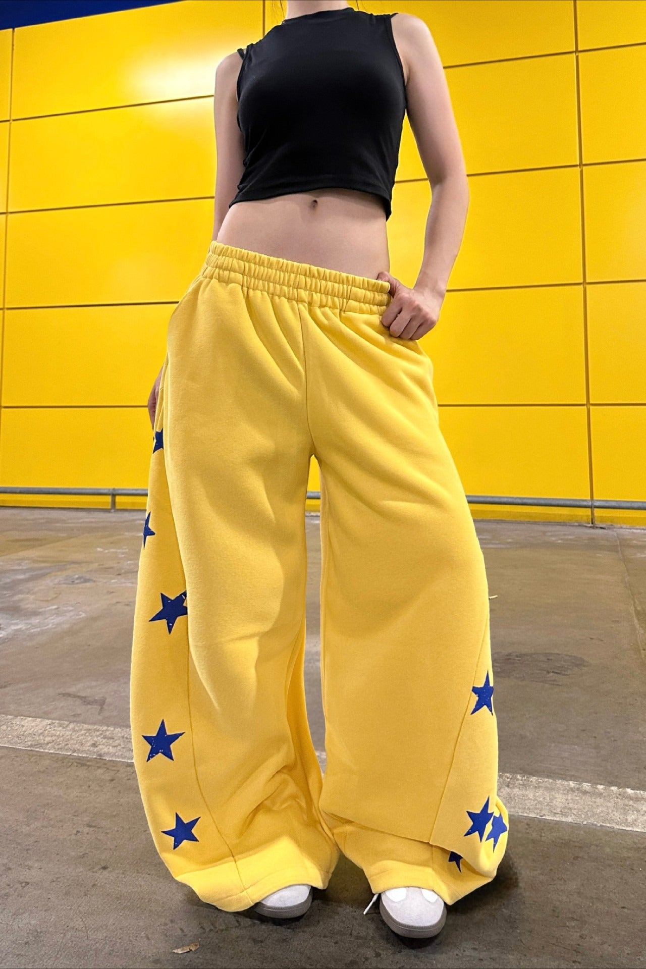 Vintage Colorblock Star Printed Sporty Pants image 4