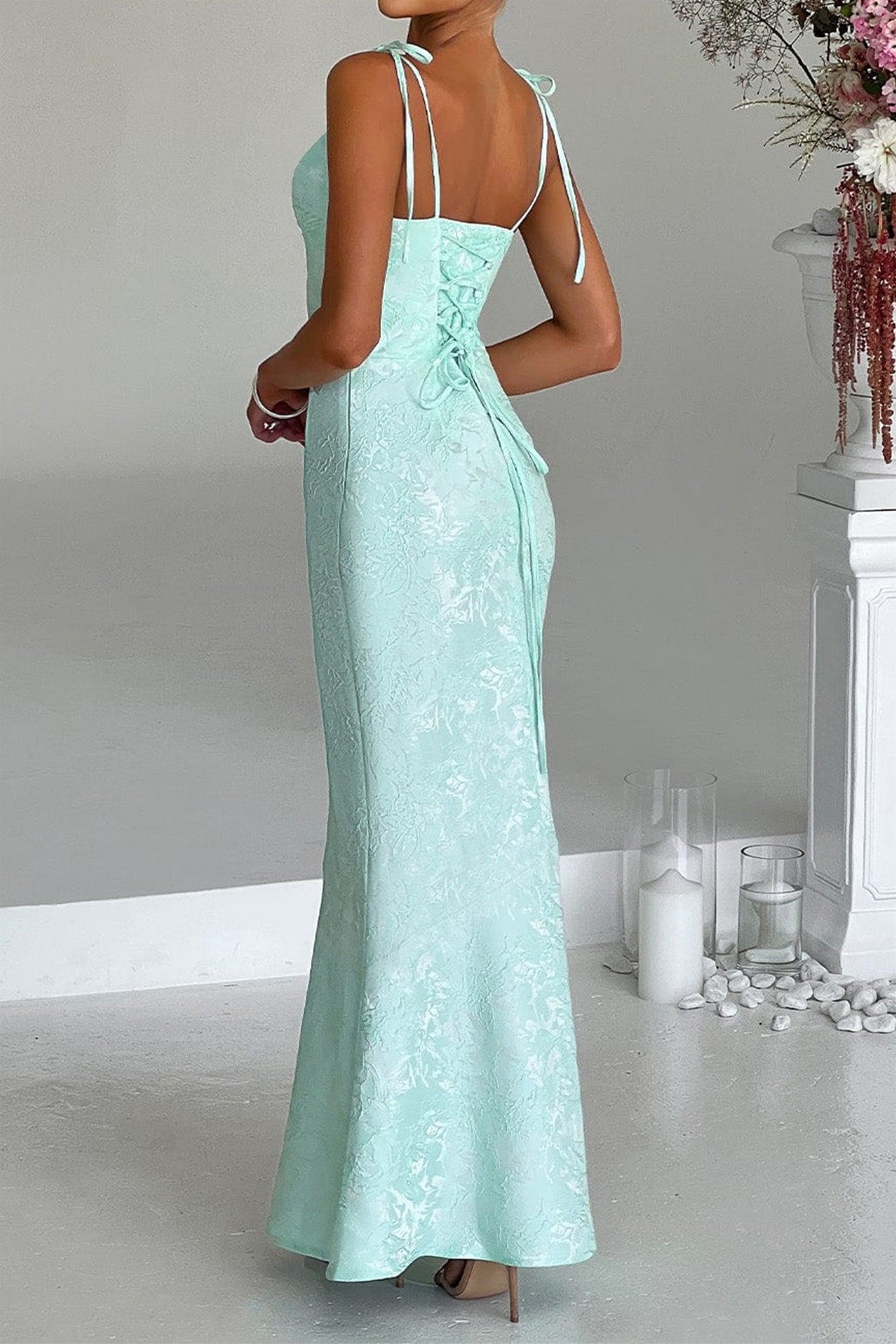 Jacquard Bodycon Cami Maxi Dress image 2
