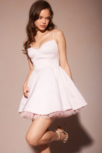 Spaghetti Strap Puff Mini Party Dress image 11