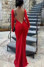 Long Sleeve Backless Bodycon Formal Dress image 2