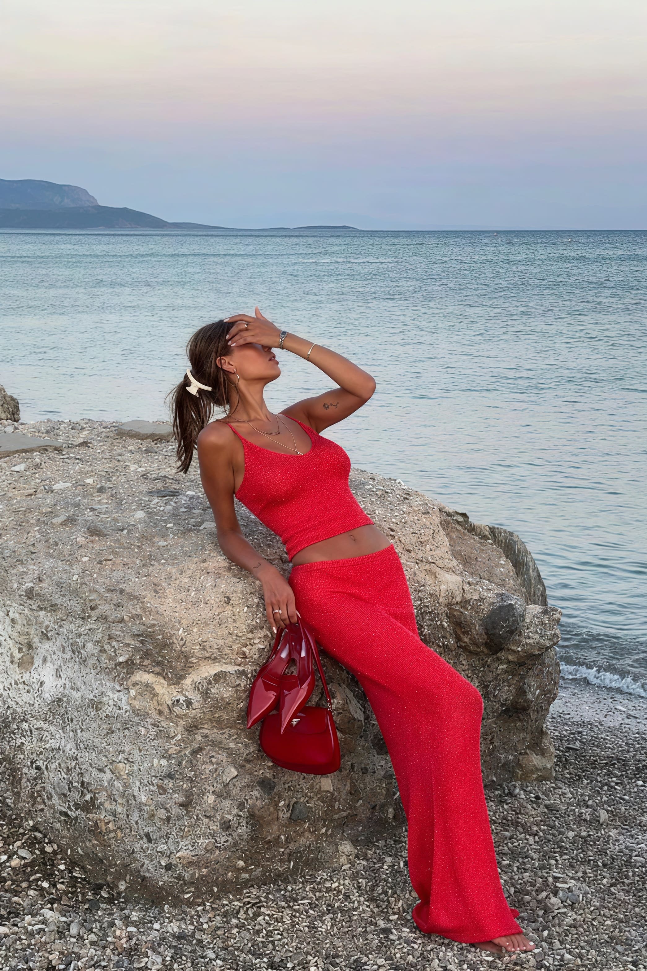 Sexy Off Shoulder Cami Maxi Skirt Set image 5