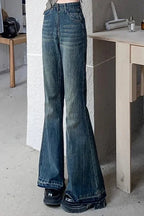Slim Fit Elastic Bell Bottom Jeans image 2