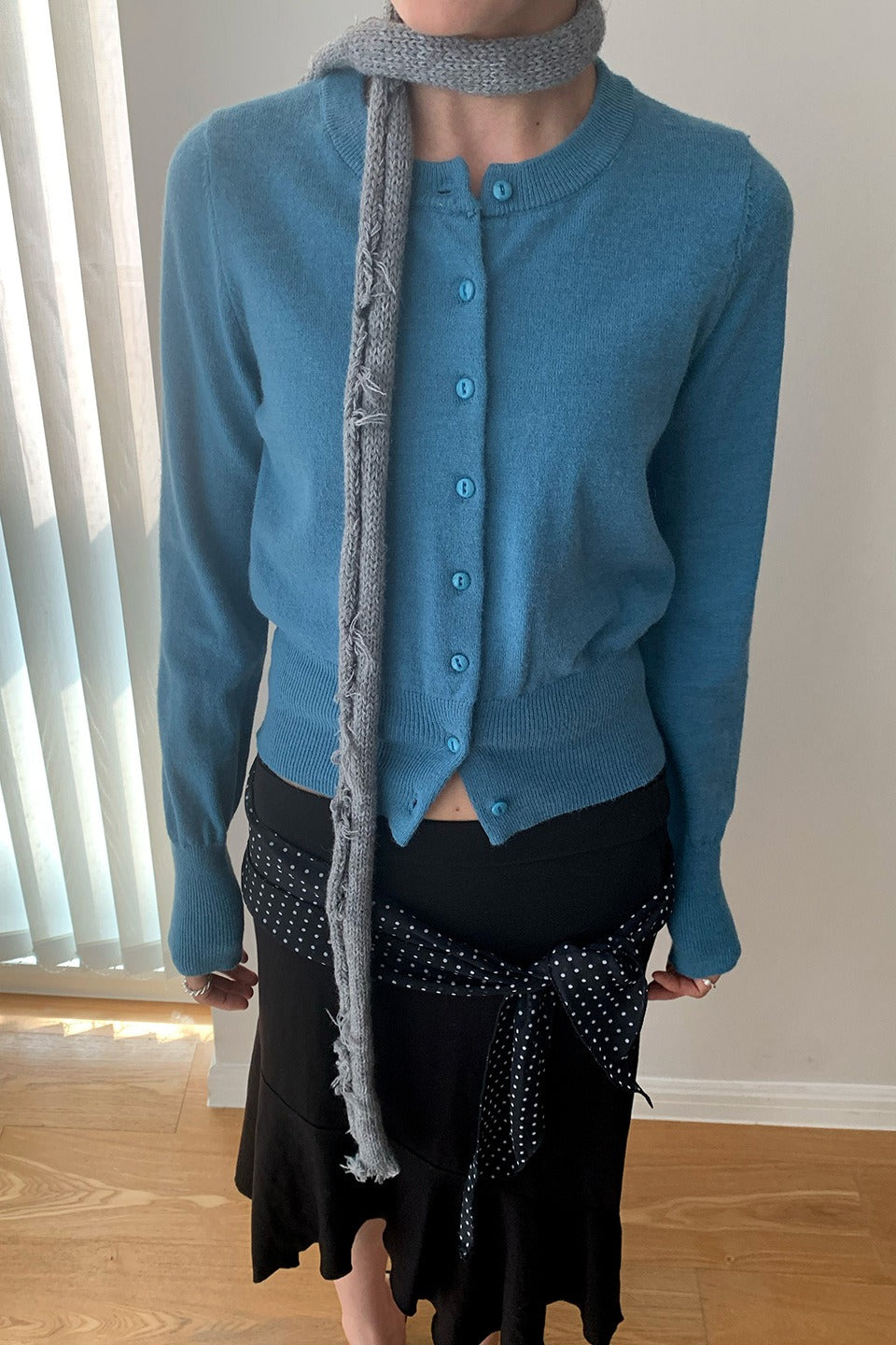 Slim-Fit Round-Neck Knit Cardigan image 4