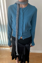 Slim-Fit Round-Neck Knit Cardigan image 4