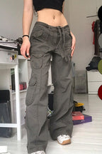 Casual Vintage Cargo Loose Straight Jeans image 1