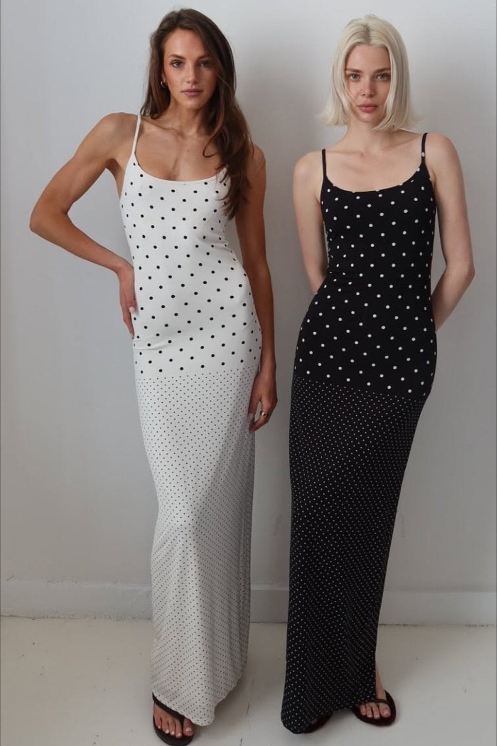 Polka Dot Cami Bodycon Slim Maxi Dress image 6