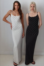 Polka Dot Cami Bodycon Slim Maxi Dress image 6