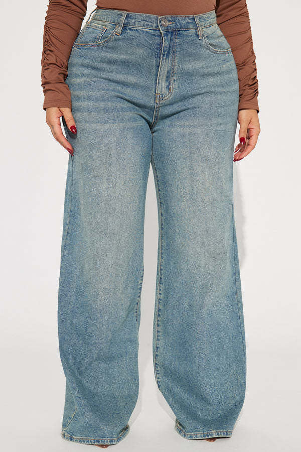 Embroidered Stretch Wide Leg Jean image 4