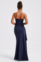 Strapless High Slit Maxi Party Dress image 10