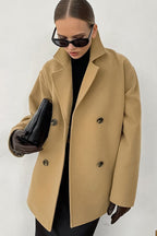 Brown Boucle Notch Lapel Jacket image 4