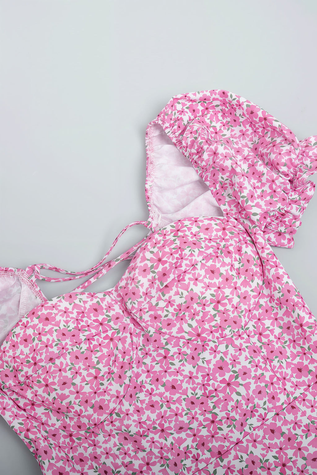 Off Shoulder Floral Slit Midi Dress image 6