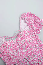 Off Shoulder Floral Slit Midi Dress image 6