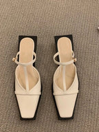 Clara Flat Sandals detail view styled for Avrienne