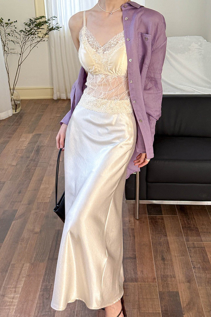 Drapey High - Waist Sheath Fishtail Skirt image 2