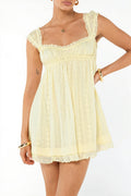 Solid Embroidered Lace Cami Mini Dress image 1