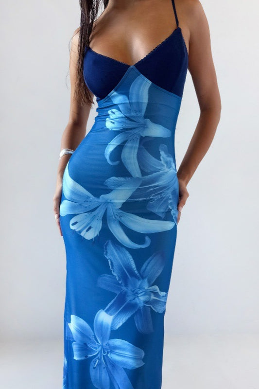 Sexy Print Slim Fit Cami Maxi Dress image 3