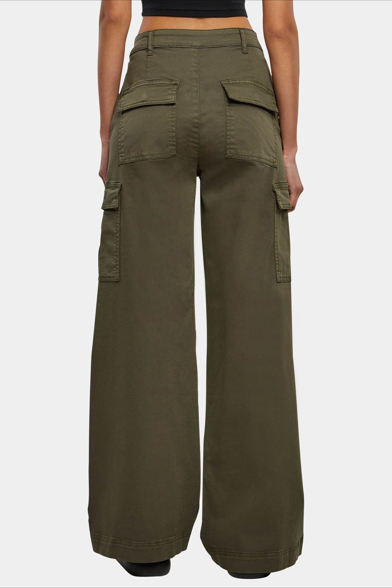 High Waist Drawstring Pocket Cargo Pant image 2