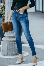 High Waist Skinny Pencil Jeans image 13