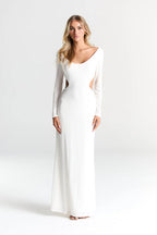 Backless Chain Long Sleeve Split Party Dress image 8