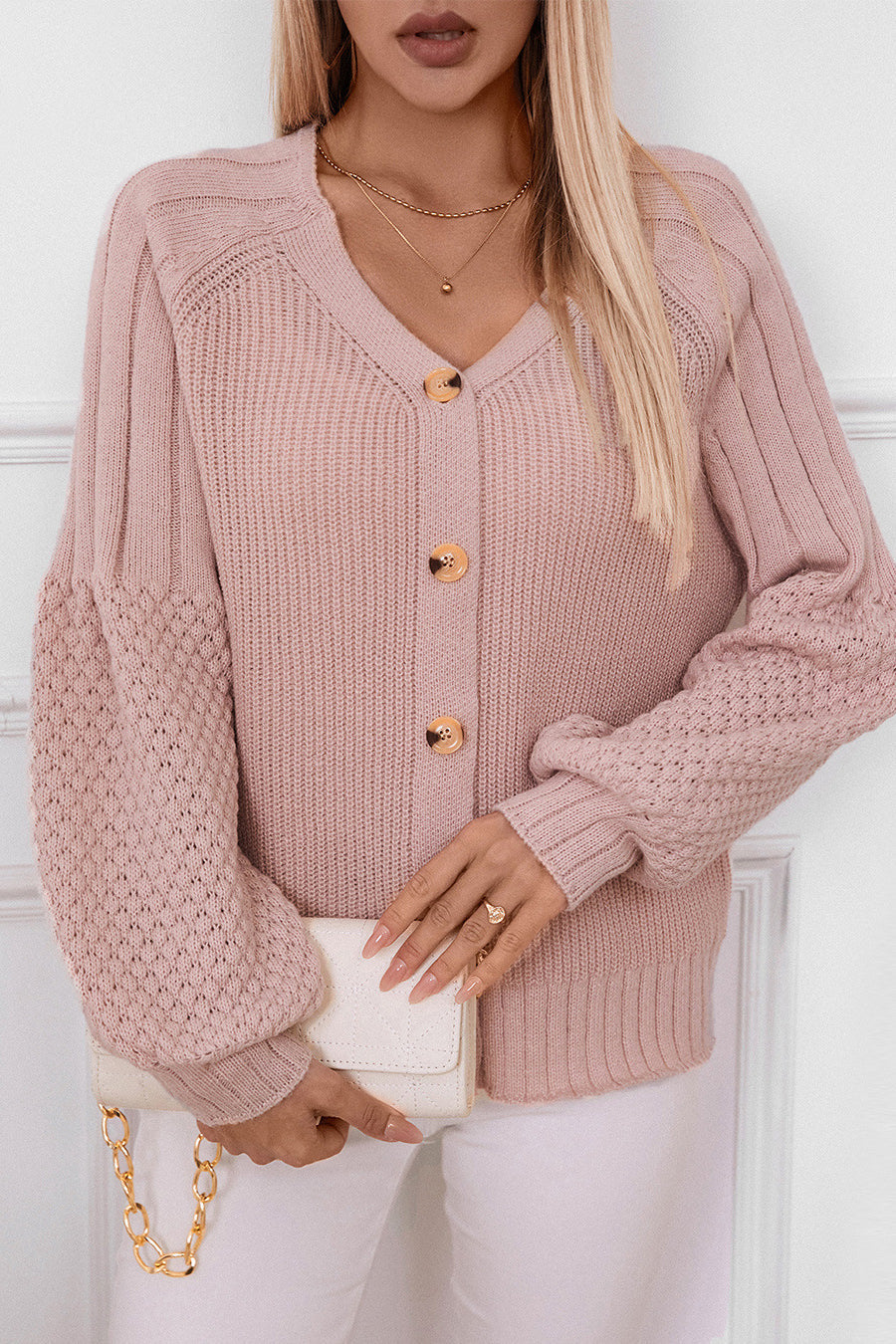Solid Button Knit Cardigan image 4