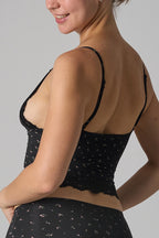 Lace Trim Floral V Neck Sexy Cami Top image 3