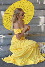 Solid Strapless Tie Ruched Tiered Skirt Sets image 4
