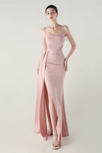 Satin Spaghetti Strap Mermaid Party Dress image 12