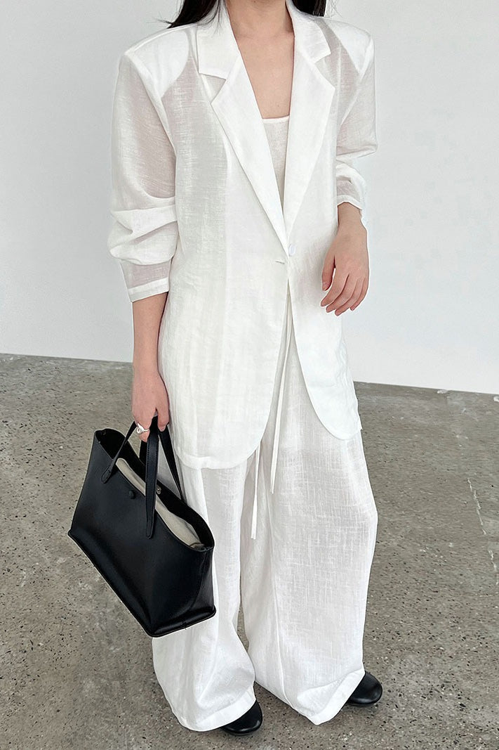 Lightweight Linen-Look Blazer image 4