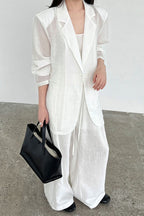 Lightweight Linen-Look Blazer image 4