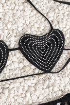Heart Rhinestone Low Waist Bikini Set image 4