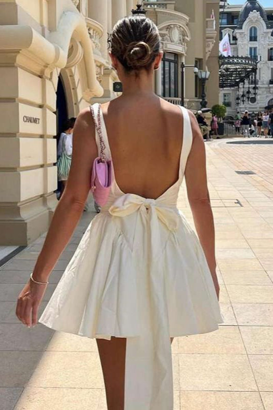 Sexy Backless Bow Tie Party Dress image 7