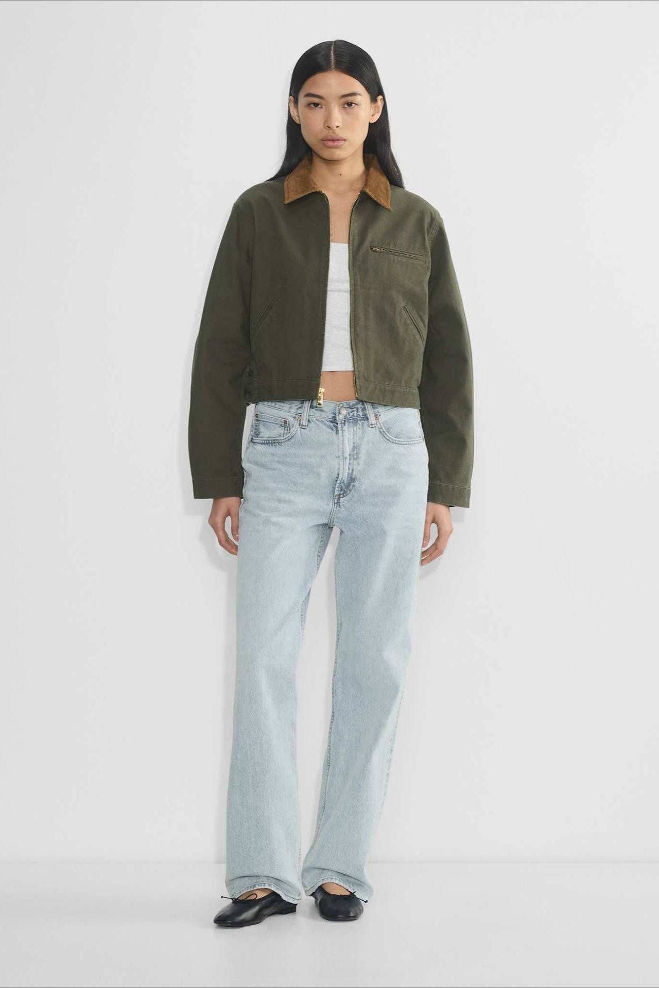 Cropped Utility Workwear Jacket image 9