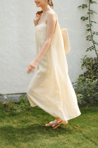 Vacation Linen Cotton Flowy Midi Dress image 3