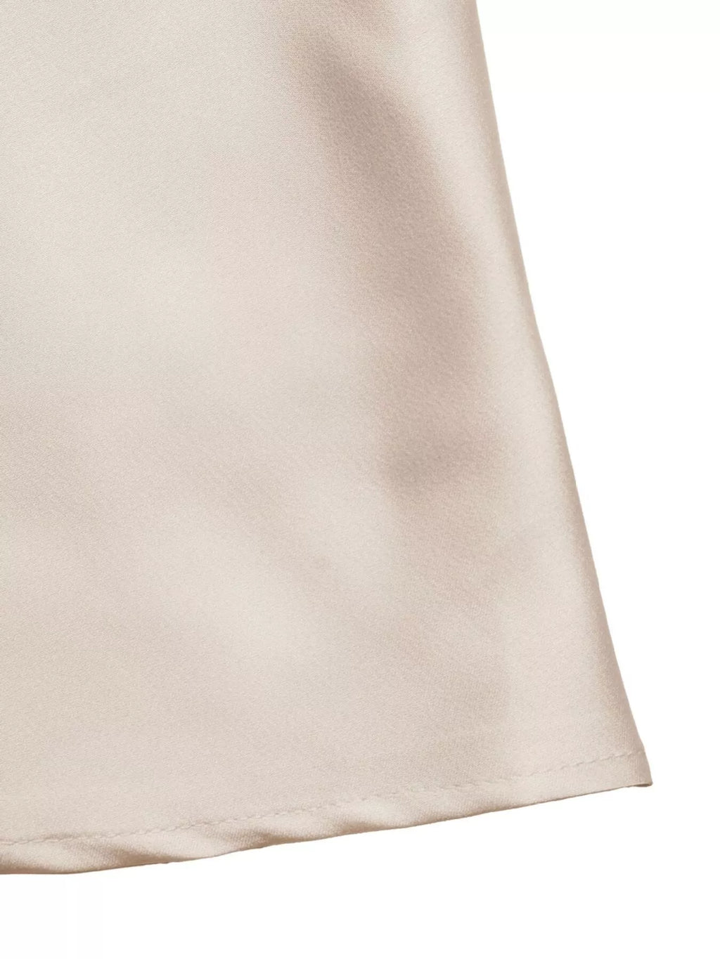 Allegra Satin Maxi Dress detail view styled for Avrienne