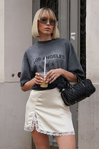 Lace-Trim A-Line Mini Skirt image 5