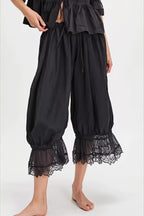 Hollow Out Lace Tie Casual Pants image 7