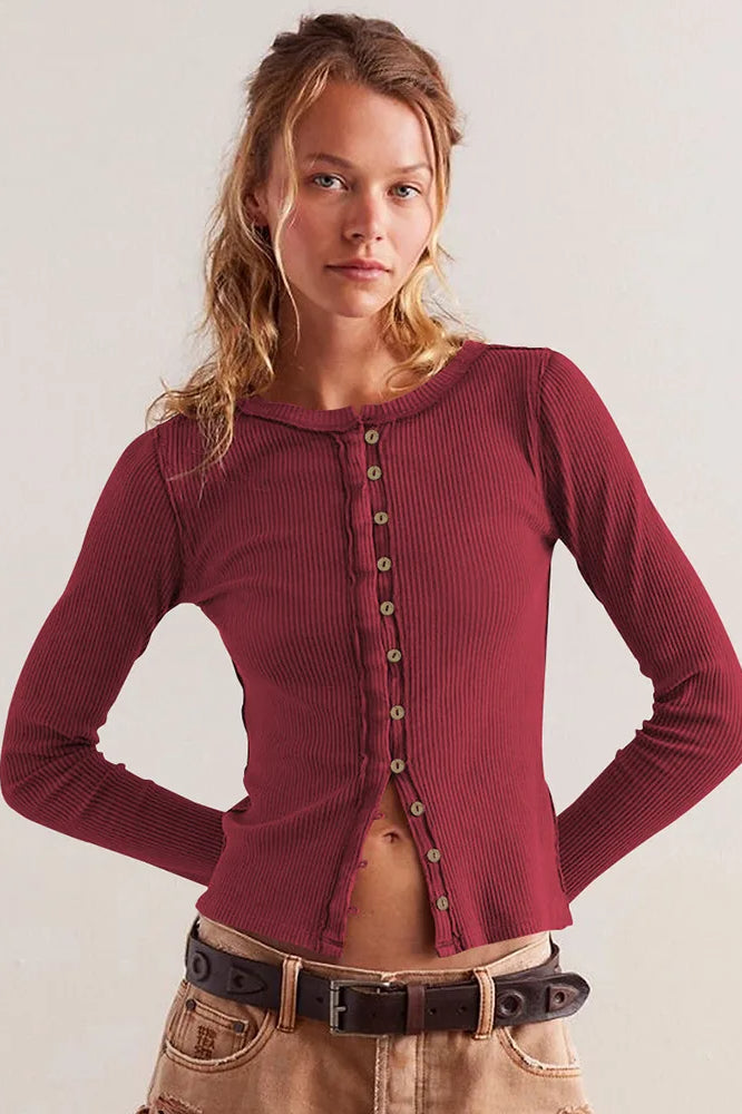 Slim Long Sleeve Ribbed Cardigan image 15
