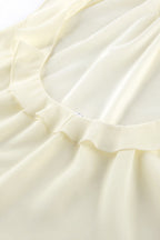 Ruffle Backless Chiffon Halter Top image 7