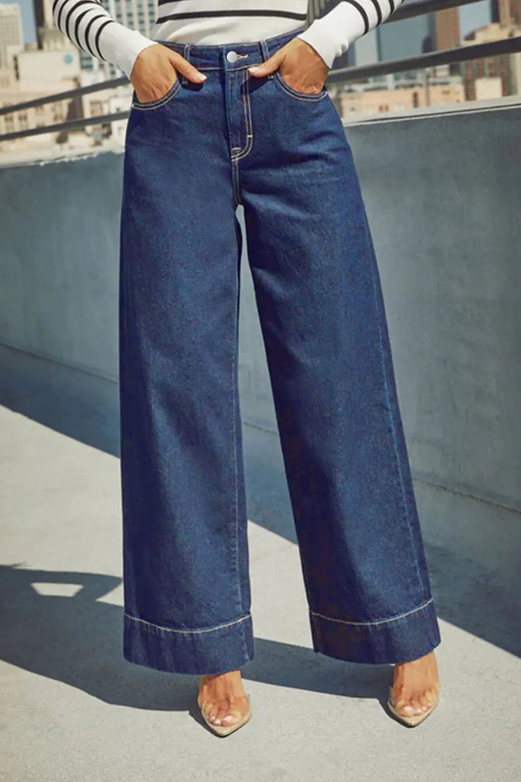 High Waist Wide Leg Jeans image 6