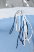 Fresh Blue Strapless Tie Mini Dress image 6